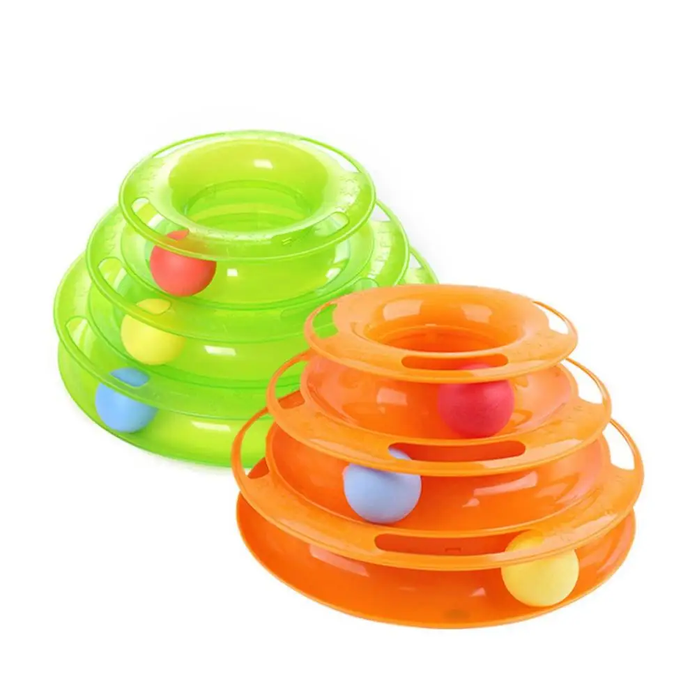 

Tower Of Tracks Ball And Track Interactive Toy Cats Fun Cat Game Intelligence Triple Play Disc Cat For Toy Balls