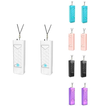 

2Pack Personal Air Purifier Necklace USBPortable Air Purifier Wearable Mini Negative Ion Air Freshener Low Noise