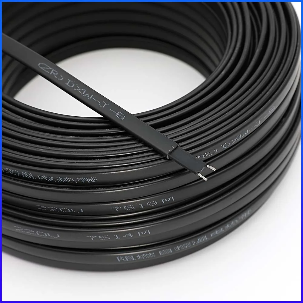 new 220 V, 230 V, 240 V waterproof self regulating heating cable to prevent pipeline icing and heat tracing system