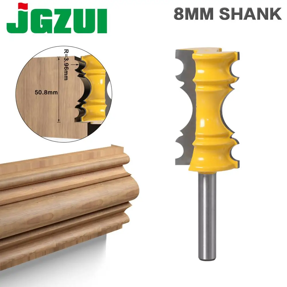 1pc Large Elaborate Chair Rail Molding Router Bit - 8mmShank Line knife Tenon Cutter for Woodworkin