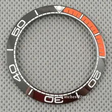 Высокое качество, ремешок для часов 40 мм, черный/темно-синий/оранжевый, керамическая вставка для часов 43 мм, parnis, автоматические мужские часы