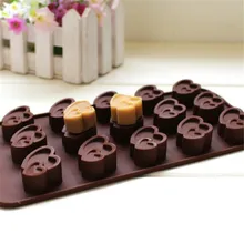 Кухонные инструменты для выпечки, 15 отверстий, милый стиль сердца, силиконовая форма для шоколада, ледяная конфета, леденец, Маффин, форма, подарок на день Святого Валентина, инструменты для кубиков льда