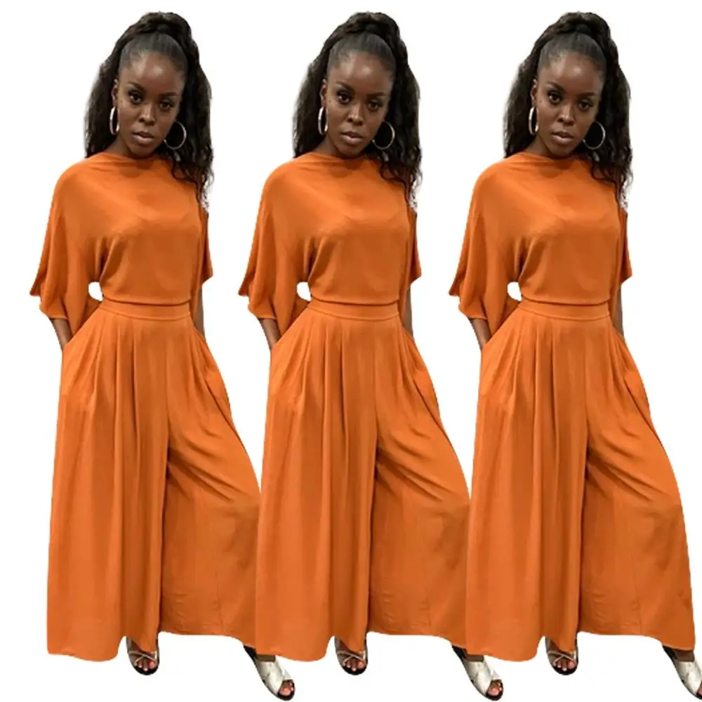

New style African clothing Dashiki Fashion stretch Pure color Pleated loose 2pcs set For Lady SIZE S M L XL XXL NK813