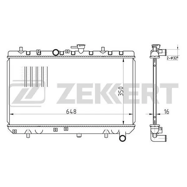 Радиатор охл. дв. Kia Rio 02 ZEKKERT mk-1421