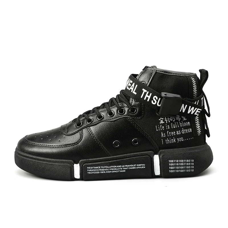 Черный Уличная Мужская баскетбольная обувь zapatillas hombre Deportiva, высокие дышащие мужские ботильоны, тренировочные кроссовки, спортивная обувь - Цвет: Черный