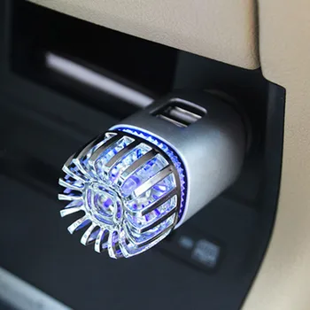 

2 in 1 Car Dual USB Fresh Hot Selling Mini Auto Car Fresh Air Ionic Purifier Oxygen Bar Ozone Ionizer Cleaner 12V 20Dev21