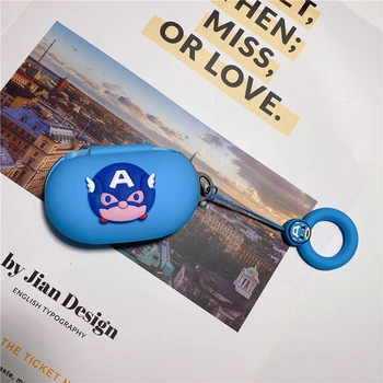 

Japanese Cute Cartoon Silicone Cover for Samsung Galaxy Buds 2019 Case Bluetooth Earphone Charging Box Cover Skin Finger Ring
