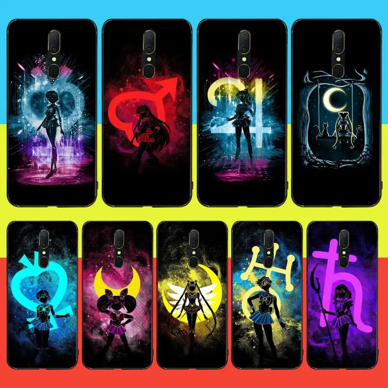 

HPCHCJHM Sailor Moon Bling Cute Phone Case For Oppo A5 A9 2020 Reno2 z Renoace 3pro Realme5Pro