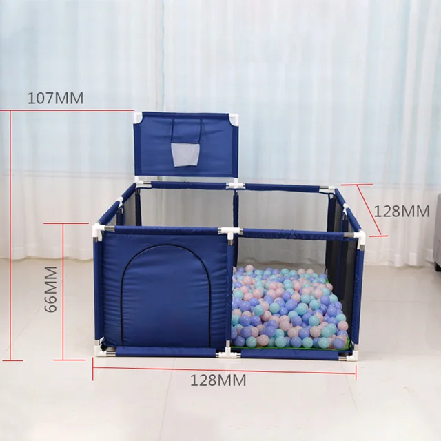 Baby Playpens Ball Pool With Basketball Hoop Extra Large Baby Mesh Fence Indoor Outdoor Playground Dry Pool Playpen For Children 6