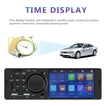 

Bluetooth Double Car Radios Player 7805 Single Din 4.1 Inch Car FM Radio Bluetooth USB AUX Stereo Video MP5 Player Audio Radio