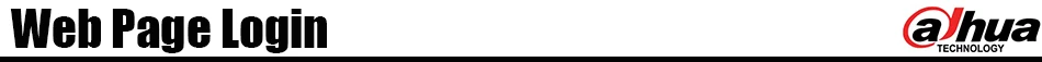 Dahua Web page login AP 4