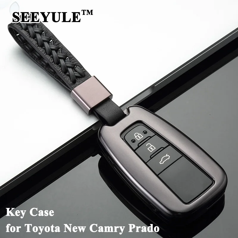 

1pc SEEYULE Car Key Case Styling Key Cover Shell Protector Car Accessories for Toyota Camry C-HR CHR Avalon 2018 2019 2020