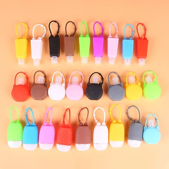 

1PCS 30ML Portable Bottle Cover Silicone Gel Case Refillable Bottle Empty Travel For Lotion Shampoo Cosmetic Squeeze Containers