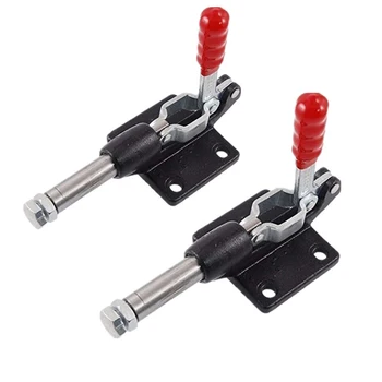

2PCS 32mm GH-305-C Plunger Stroke Push Pull Lever Clamps 227Kg 500 Lbs Set For Welding, Mold, Assembly Of Electronic Equipment