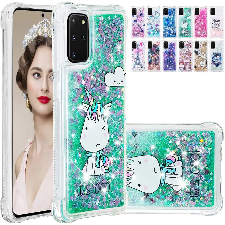 Милая задняя крышка для Samsung Galaxy A3 2016 A5 2017 G530 бабочка Сова Блестящий Жидкий чехол