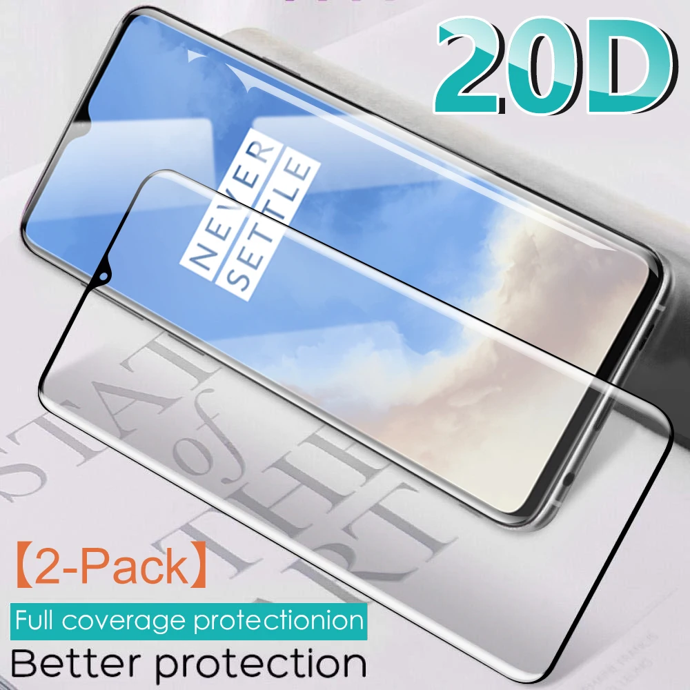 

Arvin 2 Pack 20D Tempered Glass for Oneplus 7T 7 Pro 6 6T Screen Protector Super Explosion-proof Protective Film Curved