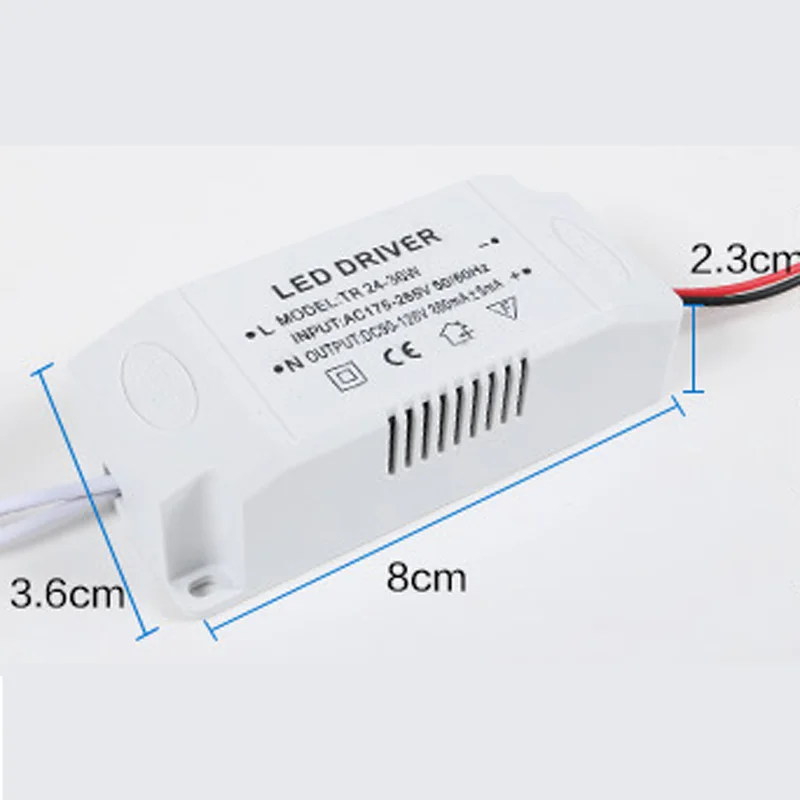 Внешний источник питания светодиодный привод электронного Трансформатора постоянного тока 8-24 Вт/24-36 Вт/36-50 Вт Светодиодный драйвер 36 Вт