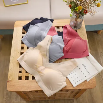 

Plus Size Bra Thailand Cloud Sense Latex Underwear Sleep Sports Seamless Bra Comfortable Sexy No Ring Sleeping Bra Removable