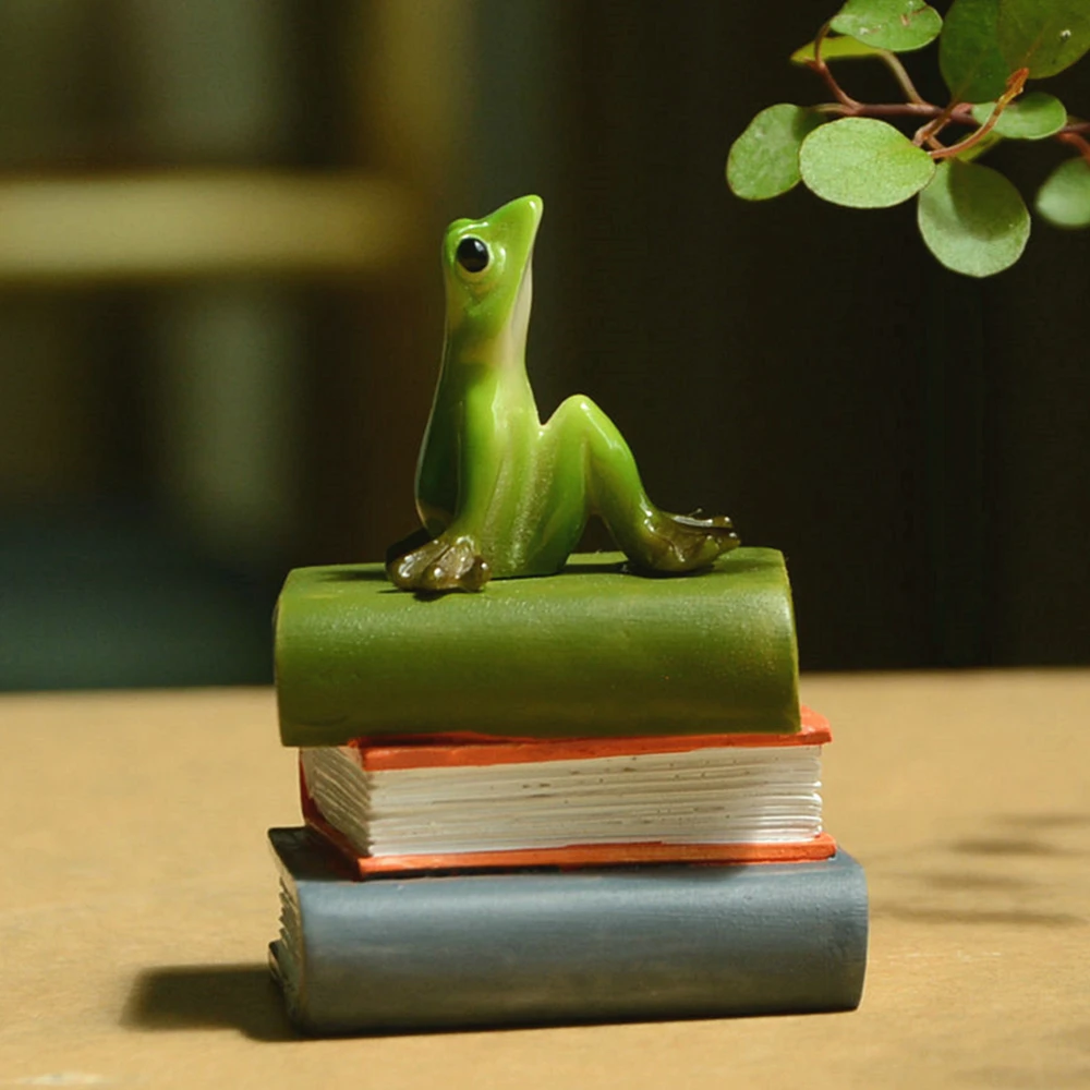

Everyday Collection Cute Animals Frog Figurine Creative Green Frog Home Decoration Micro Landscape Fairy Garden Ornaments