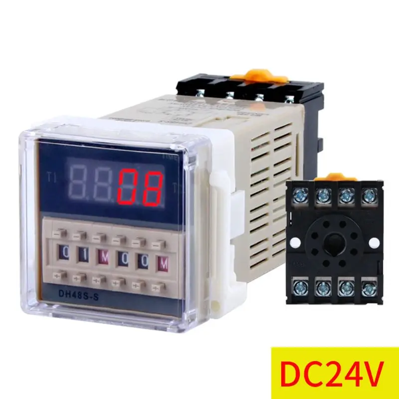 AC/DC 12v-380v DH48S-S Programmable Time Relay Cycle control Delay w Socket Base | Обустройство дома