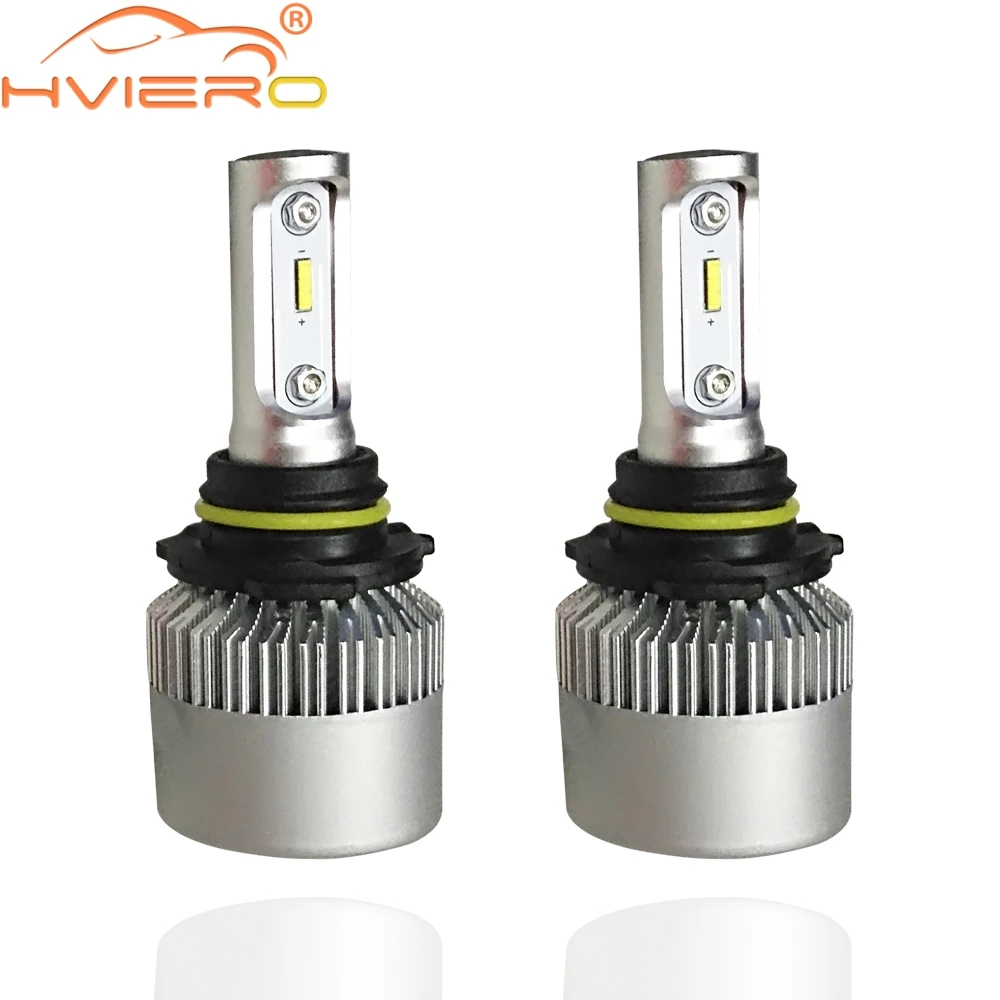 

2X 2C Car Headlight Bulbs Lamp H1 H3 H4 H7 H8 H9 H11 9005 HB3 9006 HB4 Car LED 48W 6000lm 6500K