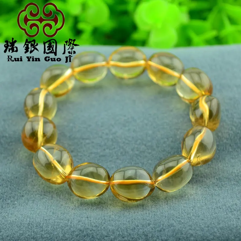 

Natural Yellow Crystal Bracelets Citrine Irregular Bracelets for Both Men And Women Fidelity Conformal Hand Jewelry