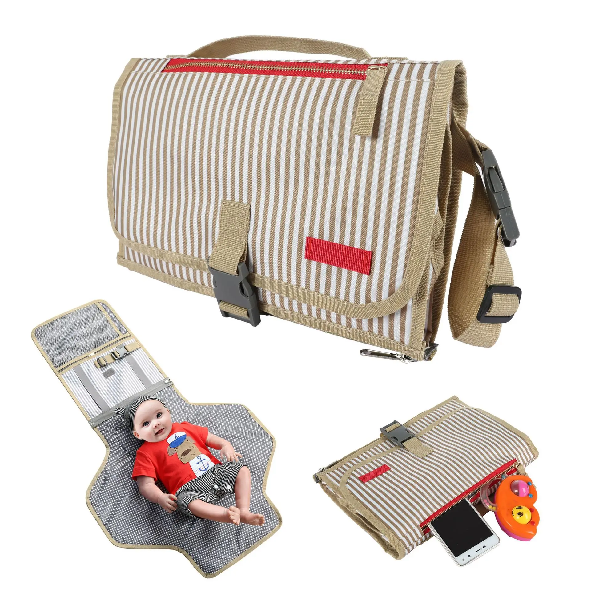 Nappy Changing Mat Waterproof Diaper Baby Changing Kit for Outside storage bag Baby Floor Mat Home Travel Portable Foldable