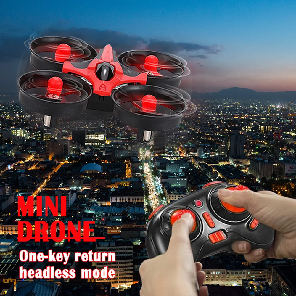 

Mini UFO Quadcopter Drone LED Lights Nano Quadcopter RTF Drone for Beginner Headless Mode One Key Return Remote Control Aircraft