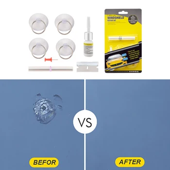 

Glue Windshield Repair Kit DIY Safety Glass Sticker Screen Scratch Set