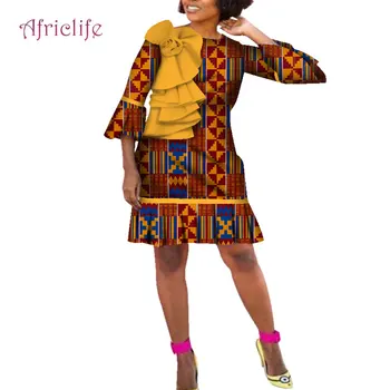 

Mini Skirt Sexy Lady Clothing Special Design African Wax Print Cotton African Women Dresses WY6835