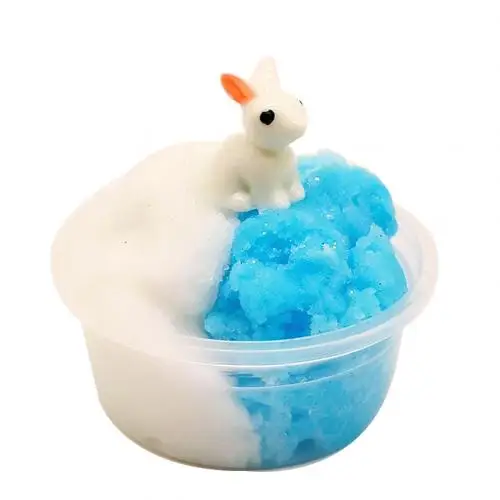 60 мл кролик слизи шпатлевка грязевая глина Пластилин осадка снятие стресса детские игрушки отличный снятие стресса для взрослых и детей - Цвет: White Blue60ml