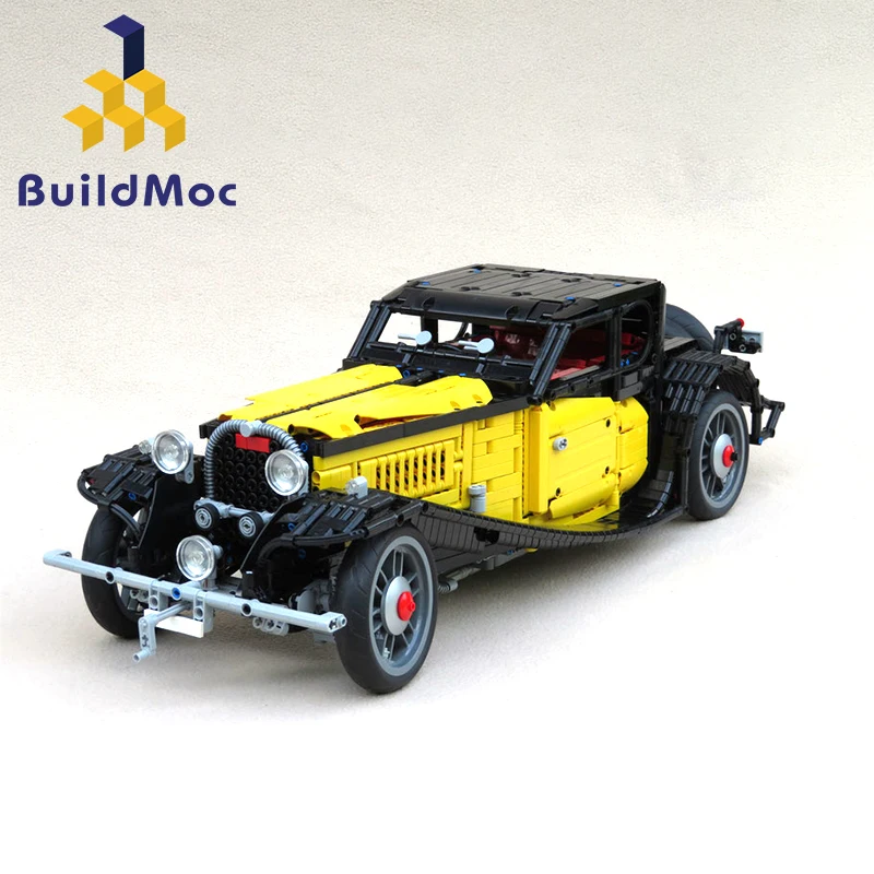 BulidMOC Bugatti 50T блоки техника гоночный автомобиль строительные блоки кирпичи модель классический автомобиль детские игрушки Рождественский подарок Bugattii