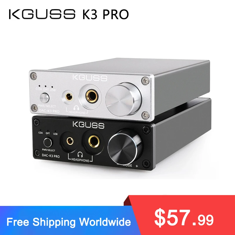 Мини-усилитель KGUSS DAC-K3PRO K3 TPA6120A2 ESS9018K2M Hi-Fi USB ЦАП декодированный аудио усилитель