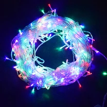 10 м, 20 м, 30 м, 50 м, 100 м, светодиодная гирлянда, сказочные огни, праздничное, свадебное, Рождественское украшение, водонепроницаемая светодиодная гирлянда, AC 220 В, штепсельная вилка европейского стандарта
