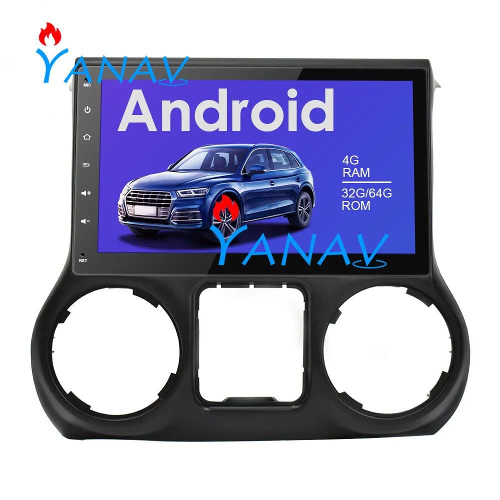 Автомобильный dvd плеер 10 1 дюйма восемь ядер IPS экран Android GPS навигация для Jeep Wrangler