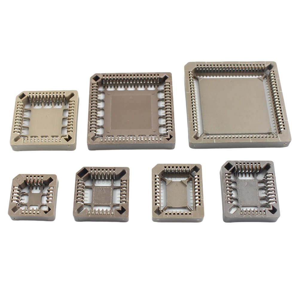 5pcs 1.27mm Pitch 20p 28p 32p 44p 68p 84p Smd Smt Surface Mount Ic Socket Plcc 20 28 32 44 68 84