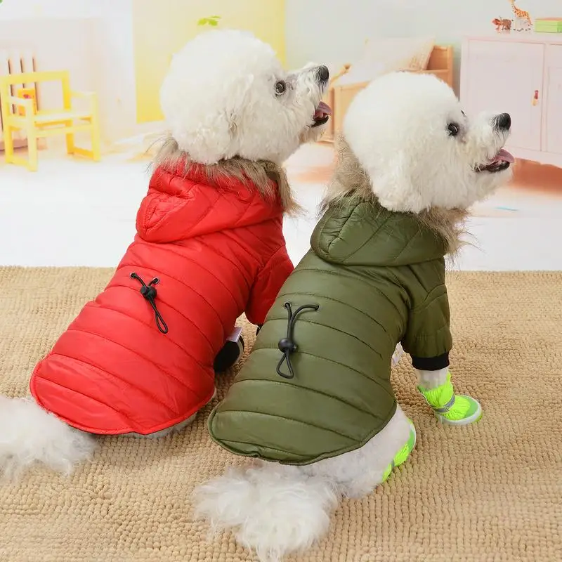 XS-XL Warm Small Dog Clothes Winter Pet Dog Jacket Coat Puppy Chihuahua Clothing Hoodies Outfit Winter Pets Clothing
