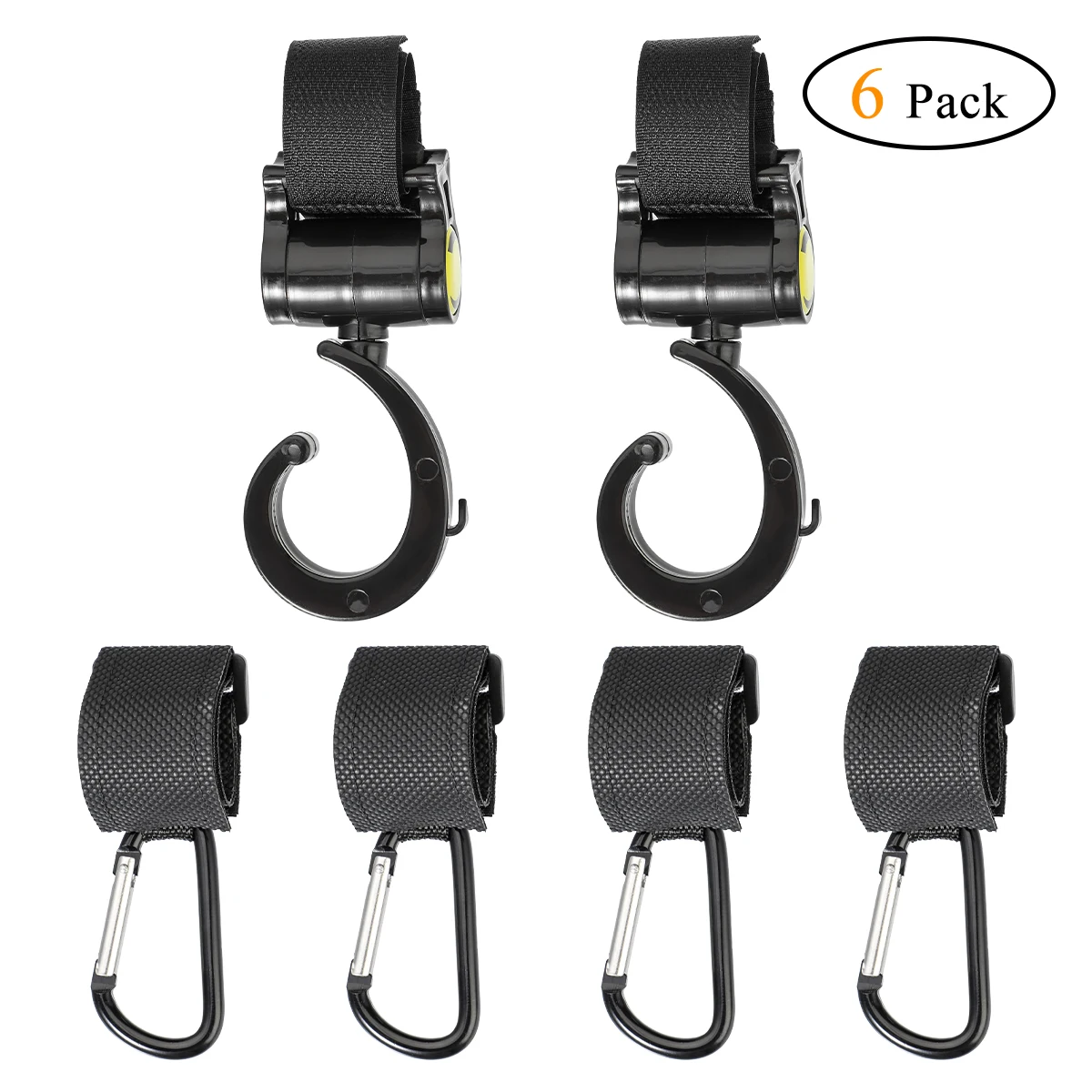 

2/6pcs Stroller Hooks Wheelchair Stroller Pram Carriage Bag Hanger Hook Strollers Shopping Bag Clip Stroller Accessories