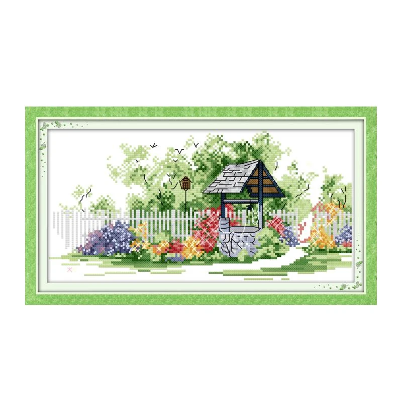 Well cross stitch kit aida 14ct 11ct count print canvas cross stitches