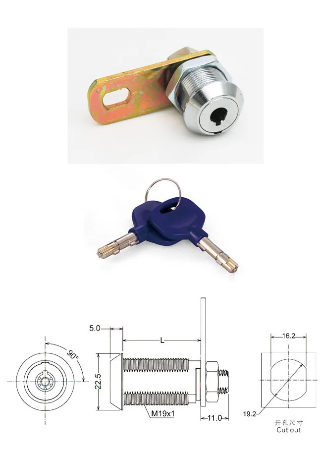Тонкий океан высокое качество Marbles Cam Lock CT1920 может быть сделано через открытое соединение через открытое не взаимное открытие количество ключа