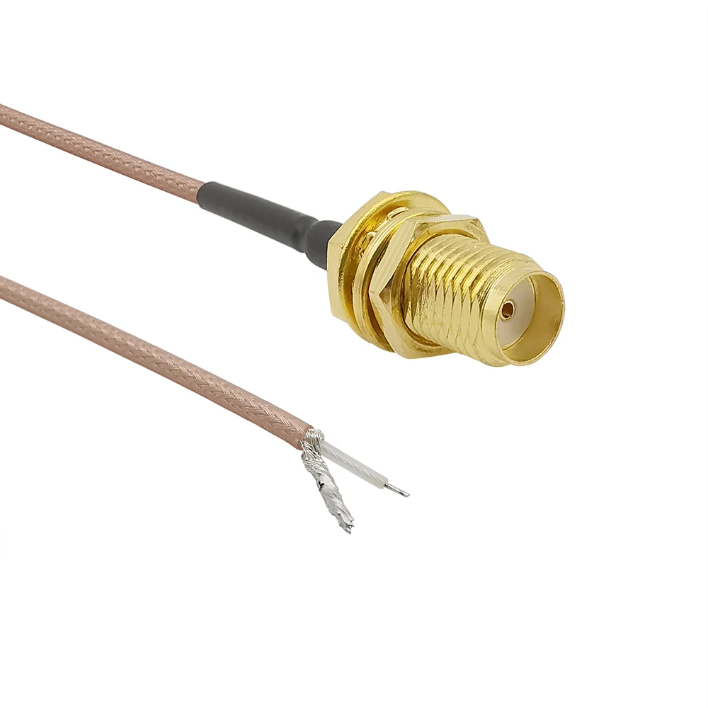 X-DREE RF1.37 Soldering Wire IPEX to SMA Antenna Wireless WiFi Pigtail Cable 15cm 2pcs Cavo di RFI.33 da IPEX a SMA Cavo wireless a spirale 25cm 2 pz