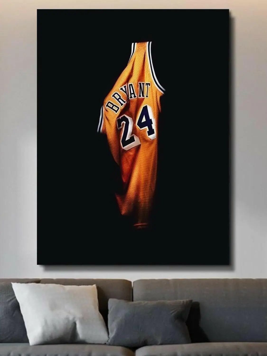 Kobe Bryant No.24 home jersey poster 1pcs Modern Home Wall Decor ...
