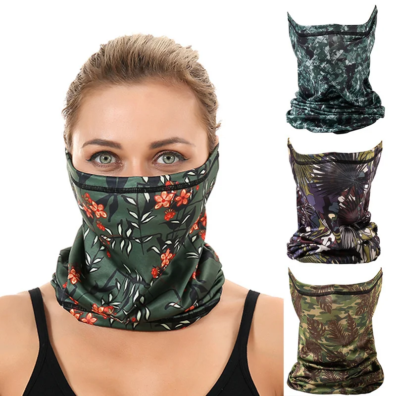 Camouflage Sport Scarf Outdoor Fishing Hiking Cycling Face Head Wrap Cover Neck Tube Scarfs Headbands For Men Women head scarves for men