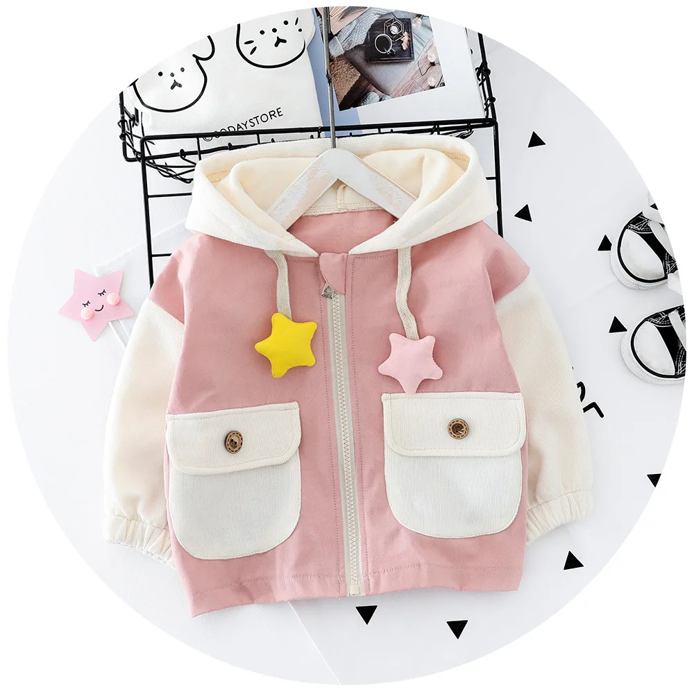 pink Пальто для мальчиков кардиган для девочек на весну - Цвет: pink