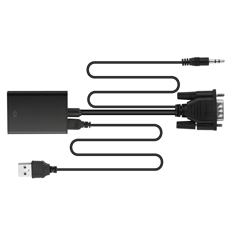  Vga a Hdmi 1080P Uscita Hd Audio Tv Hdtv Av Video Cavo Adattatore Del Convertitore per Il Collegame