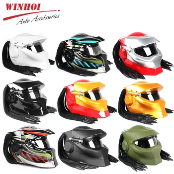 

Motorcycle Helmet Full Face Universal for Harley Predator Motorcycle Helmet Retro Unisex Personality Scooter Motorbike Helmet