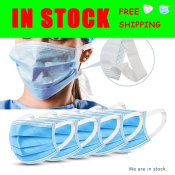 

In Stock Disposable Masks Protective Mask Layers Filte Mouth Mask Dustproof Non Woven Mask Face Masks Fast Ship