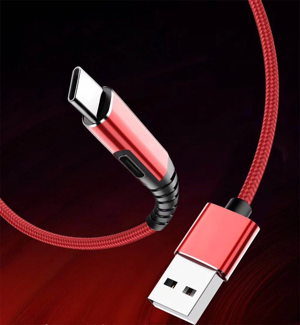 1 м Плетеный USB C зарядный Тип C адаптер для наушников 2 в 1 Смарт настенный переключатель для мобильного телефона Быстрая зарядка кабель type-C