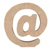 Wooden Alphabet Letters Star Shaped @ Symbol Plaque For Wall Home Office Wedding Party Decoration (Wood Color) ► Photo 3/6