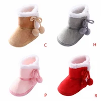 Baywell Winter Warm Fur Snow Boots Baby Booties Anti-slip Infant Boys Bootie Shoes 0-18 Month 6